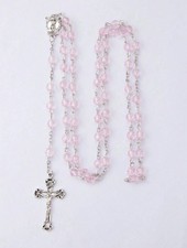Womens crystal rosary beads - crystal,