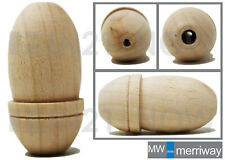 Large Wooden Wood Acorn Cord