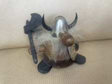 Vintage Wooden Viking Figure