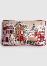 Christmas House Scene Oblong