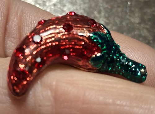 Chili pepper red - chili, brooch