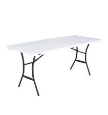 Lifetime 6ft Folding Plastic Camping Table |Portable Outdoor Picnic or BBQ Table