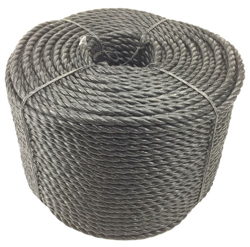 Black polypropylene rope - black, rope,