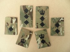 Army / Royal Marines  MTP rank ep. slides [pairs] Officer ranks, new & unissued.