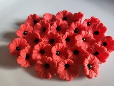 24 Poppy Style  Edible Fondant