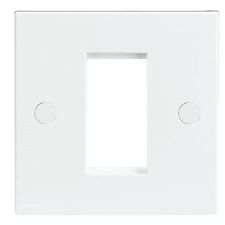 Modular Faceplate Wall Outlet Data Plate Single 1 Gang White NET1GWH Datacomms 