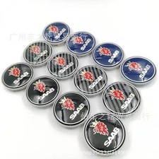 4x 63mm SAAB Logo Car Wheel