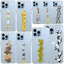 Animal Print Case Clear Silicone Phone Cover For iPhone 16e 15 14 Pro Max 13 17
