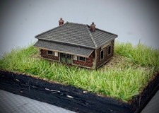 Painted T Gauge Model Railway Building Resin Station Model
