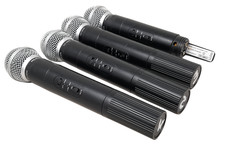 Job Lot 4 x AUNA OD-9898 Wireless Microphones - UNTESTED