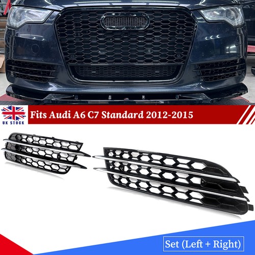Front bumper honeycomb fog - front,