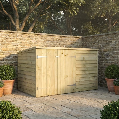 Wooden bike shed garden - x,