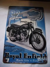 Royal Enfield Retro motorcycle  poster Tin sign 12x8