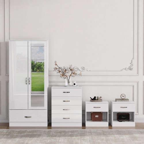 Piece gloss white bedroom - 4,