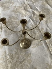 Vtg Brass Candelabra 4  Arms 5