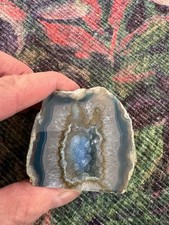 Blue Geode Agate Quartz Stone
