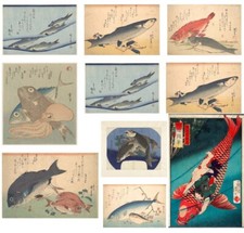 Japanese Woodblock Fish Prints