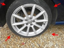 AUDI A1 8X 17" S LINE SILVER ALLOY WHEELS GENUINE ORIGINAL TYRE WHEEL ALLOYS 58K