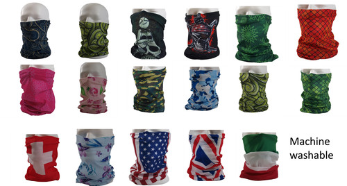Microfibre face covering - microfibre, neck