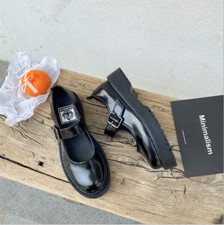 Womens Mary Janes Mid Heel Platform Pumps Lolita Round Toe Buckle Creeper Shoes