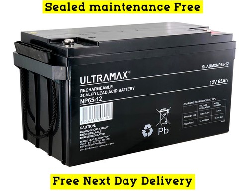 Ultramax 12v 65ah battery - 12v,