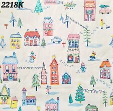 4 x Christmas table Paper Napkins,Decoupage/Art/Craft/Vintage/cozy Town 