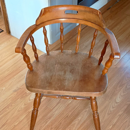 Two brown wooden - (2),