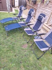 Quest Elite Ragley Pro Lightweight Folding Reclining Camping Chairs X4+leg rest 