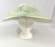 Genevieve Louis Special Occasion Wide Brim Hat by Nigel Rayment in Pale Blue