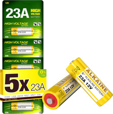 5PCS 5Plus Group 23A A23 12V Alkaline Battery for Garage Door Openers, Keyless 