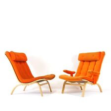 1 of 2 Retro Vintage Gote Mobler Bentwood Lounge Easy Chair Armchair Danish 70s