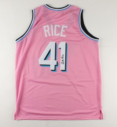 Glen rice signed heat pink - glen,