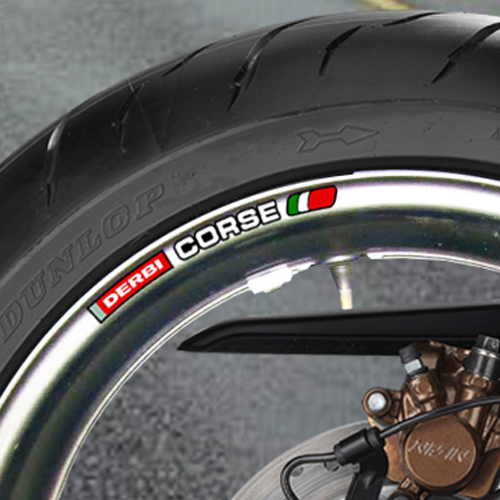 Derbi corse wheel rim stickers - corse,