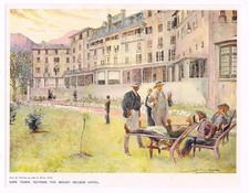 Cape Town Outside The Mount Nelson Hotel South Africa Antique Picture Print 1906