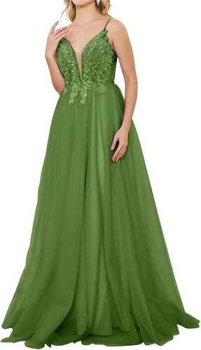 Neck tulle prom dresses - uk,