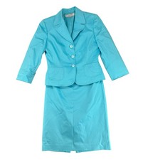 Tahari Arthur S. Levine Robins Egg Blue Blazer and Skirt Set Professional Career
