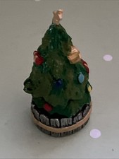 Vintage Collectors Item Pewter Christmas Tree Thimble Ornament