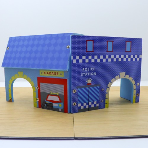Wooden train track police - wooden,