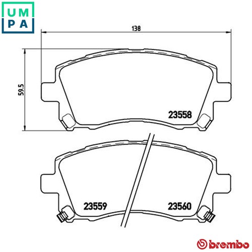 Brake pad set - pad, 78