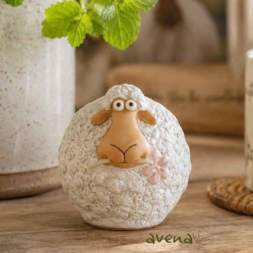 Sheep with flower rustic - flower,