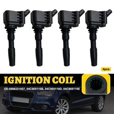 4x Ignition Coil Pack 0986221057 For AUDI A1 / VW POLO 6R Mk5 Mk6 1.0 1.4 12-On