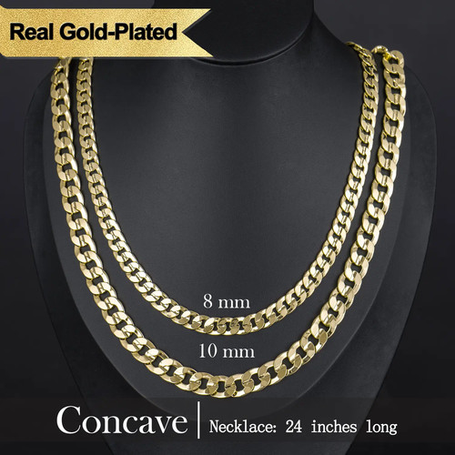 14k solid gold plated - , cuban