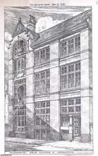 1881 : SHOREDITCH, GREAT EASTERN STREET WAREHOUSE. ASTON WEBB, ARCHITECT. AN ORI