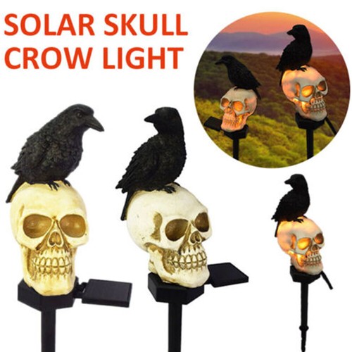 Halloween solar led crow - halloween,
