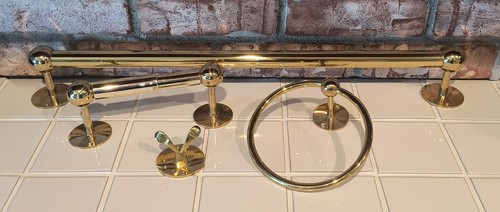 Vintage brass bathroom - brass,