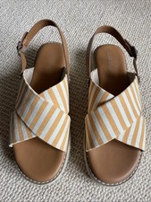 Catwalk Women's  Striped Platform Espadrille Sandals 5