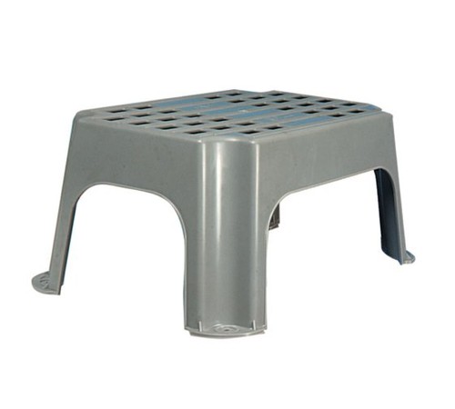 Pls grey plastic step stool - grey,