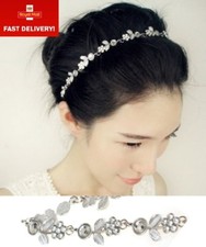 Boho Rhinestone Crystal Elasticated Diamante Hairband - Wedding Party Headband