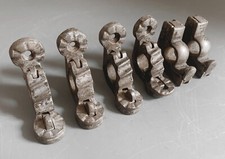 6 x Antique Stair Rod Holders / Brackets. Cast Iron / Steel. 2 Different Designs