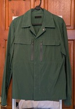 Prada Two Pocket Shirt Jacket In Green Size Small